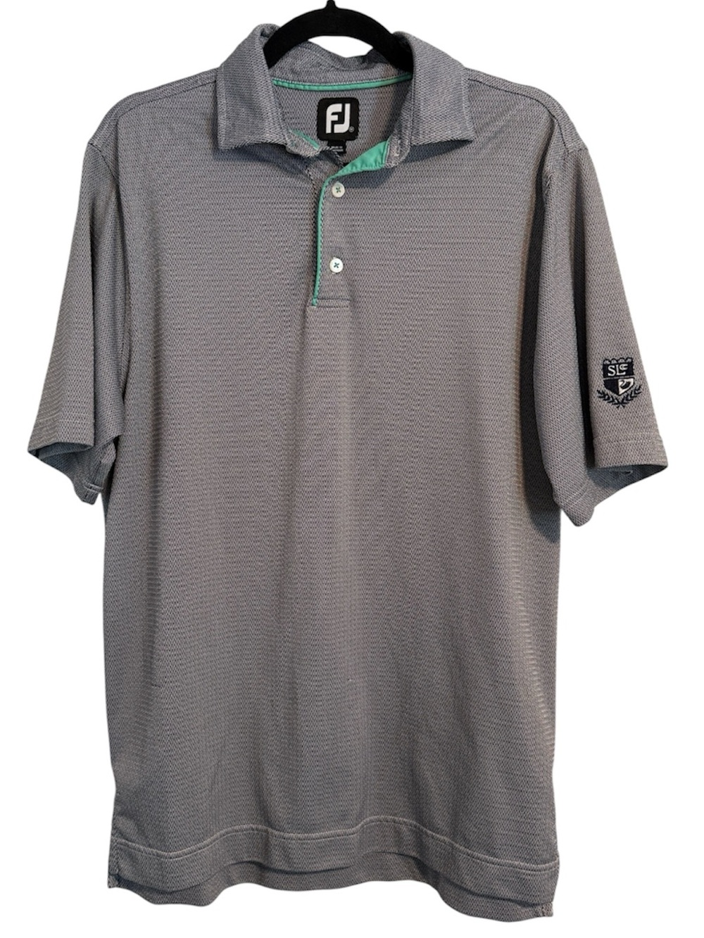 FootJoy FJ Patterned Golf Polo with Left Sleeve Embroidery